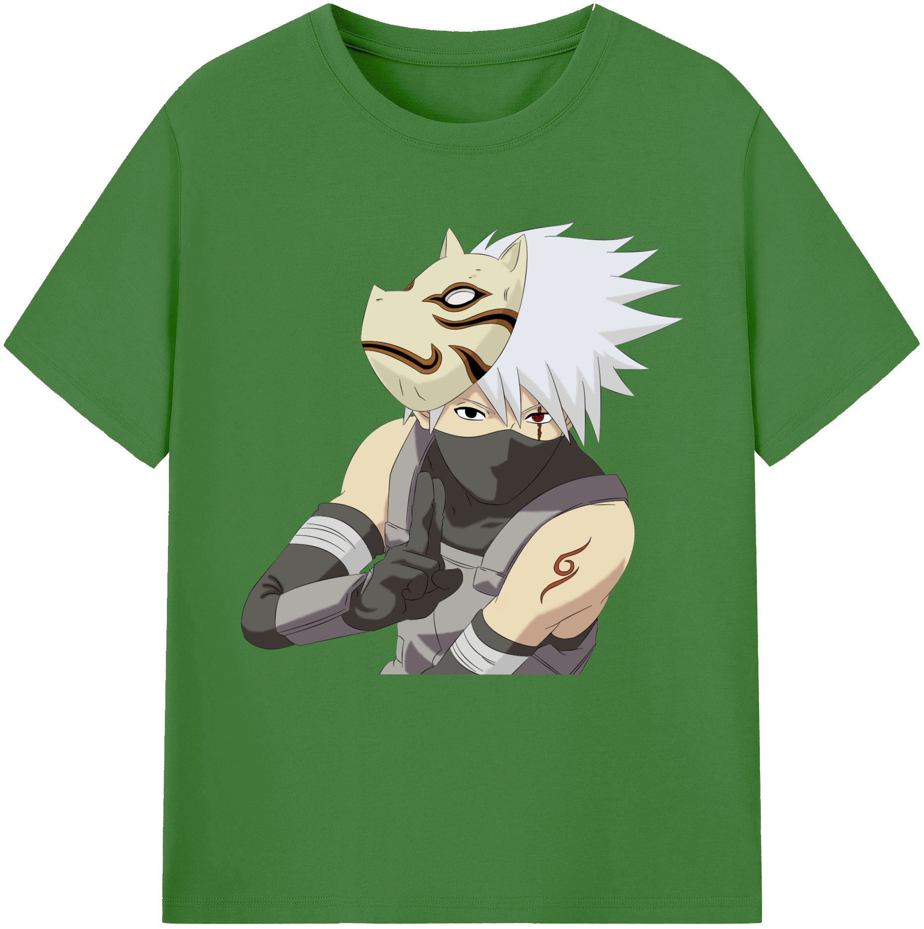 （画像用） NARUTO -ナルト- はたけ カカシ Hatake Kakashi レディースカジュアルプリントTシャツ（綿100％）